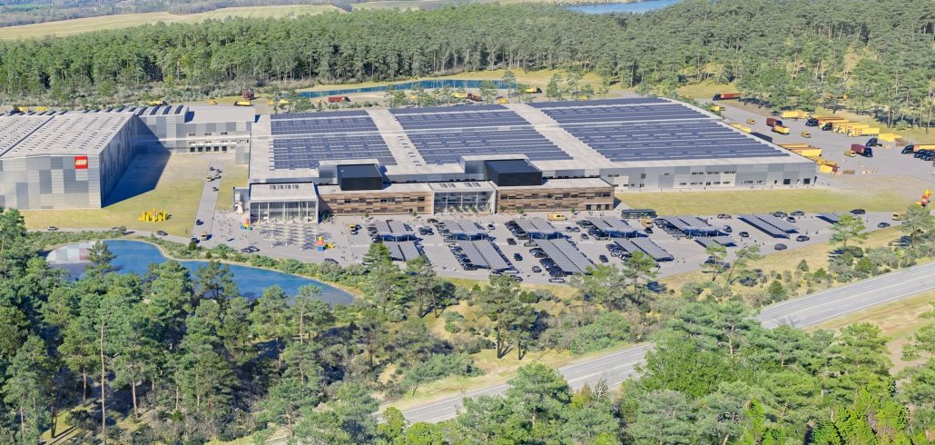 Rendering of the LEGO Group Facility in Meadowville Technology Park