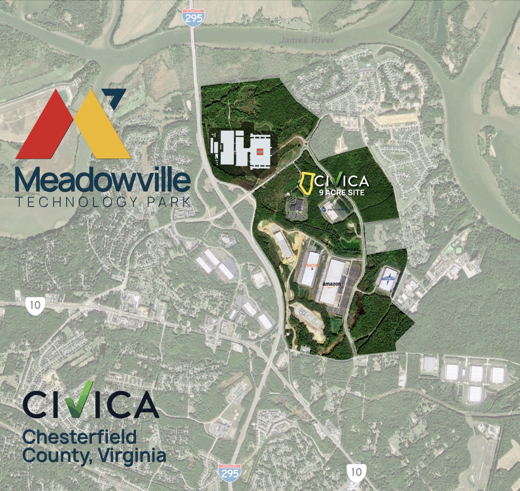 Meadowville Aerial with Civica Site